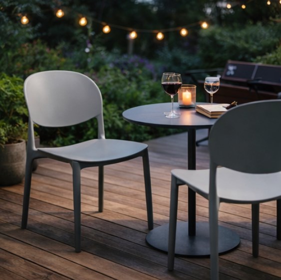 Krzesło ogrodowe MOSSA szare